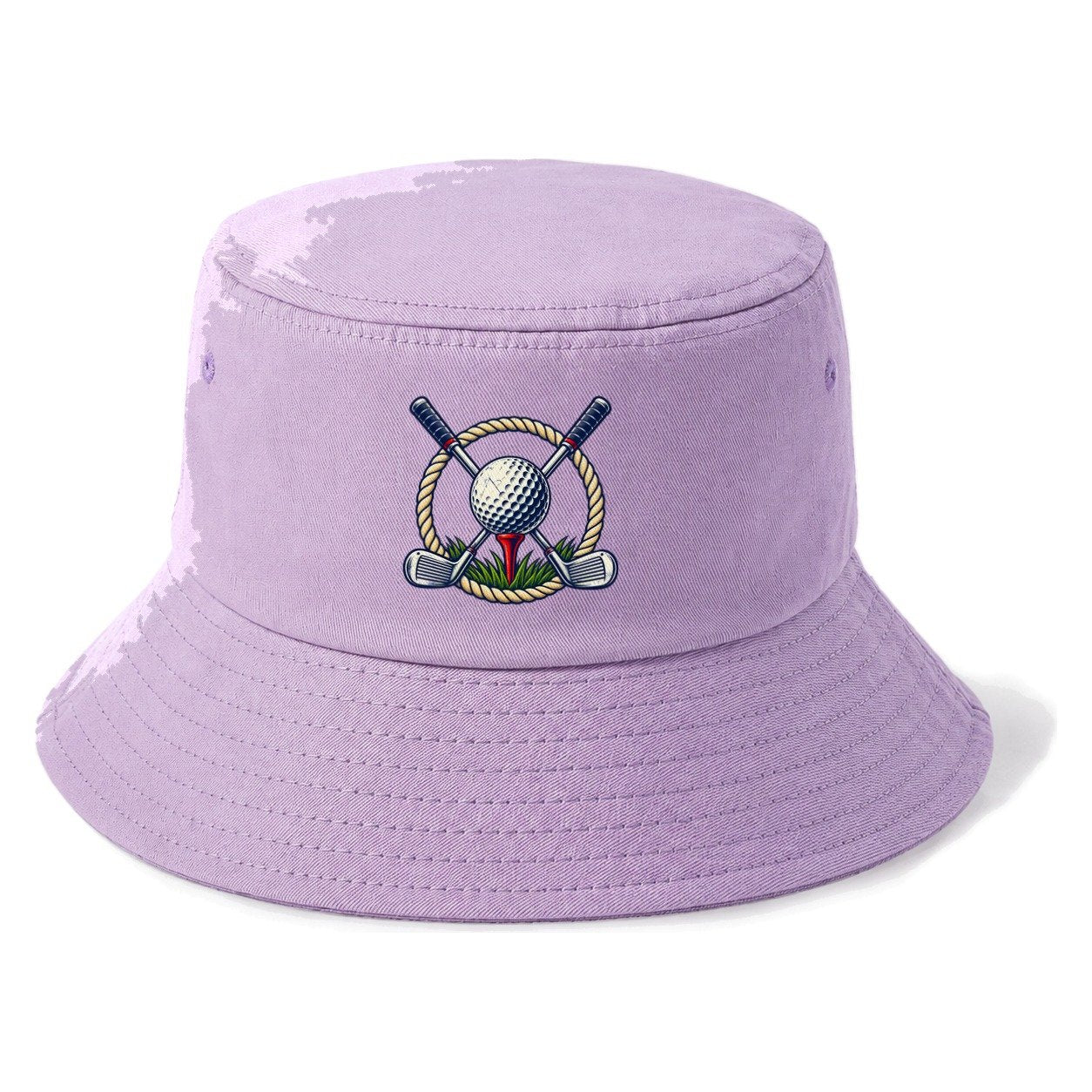 Crossed Clubs Crest Golf Life Bucket Hat – Purple
