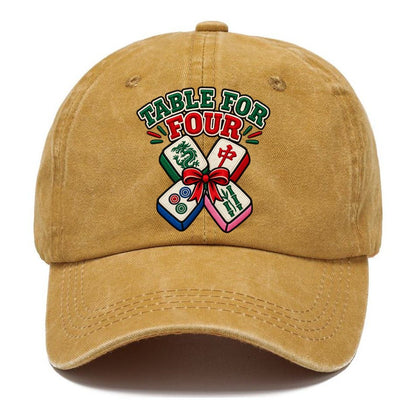 Table For Four Mahjong Game Night Classic Cap – Golden Harvest
