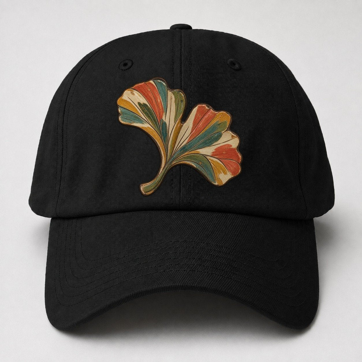 Single Ginkgo Rest Gentle Wild Baseball Cap – Black