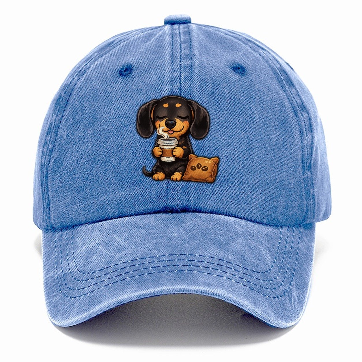 Coffee Loving Dachshund Classic Cap – Summer Sky