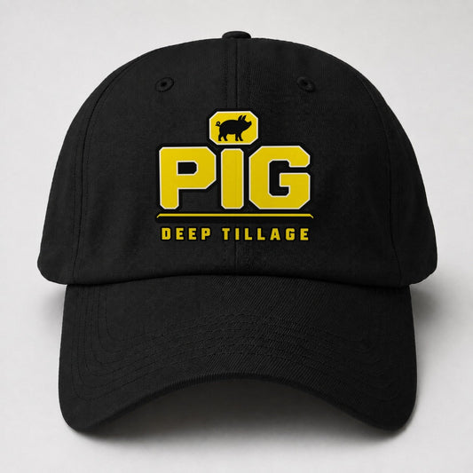 Pig Deep Tillage Heavy Duty Baseball Cap – Black