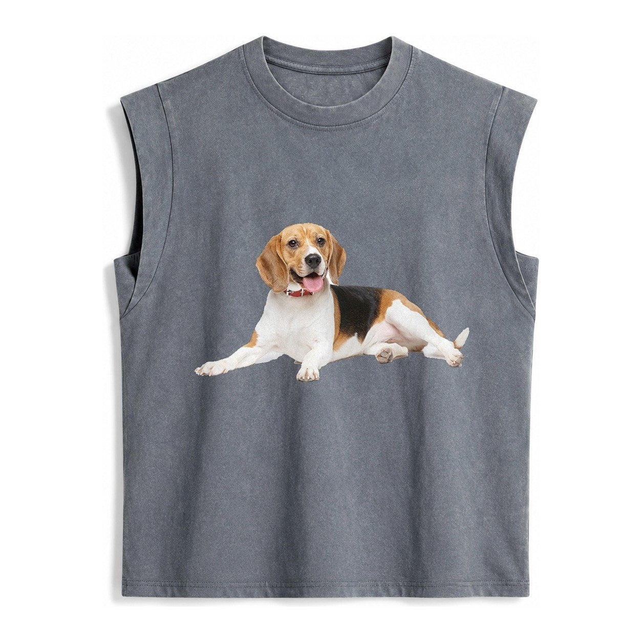 Beagle Vintage Washed Tank – Grey