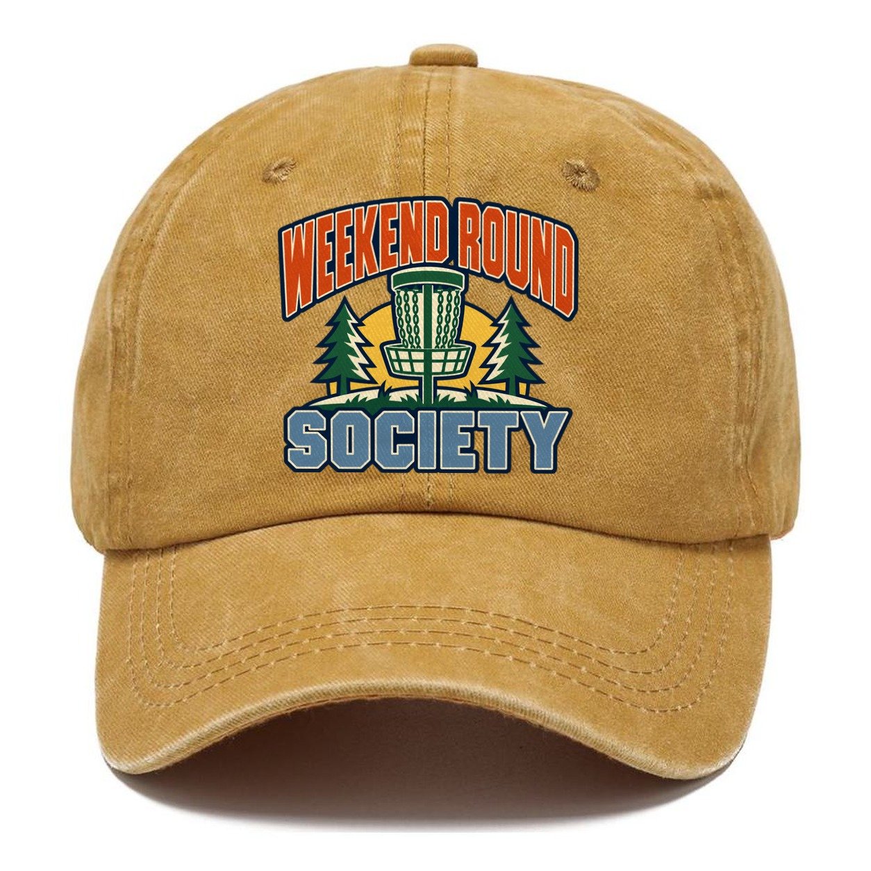Weekend Round Society Disc Golf Classic Cap – Golden Harvest