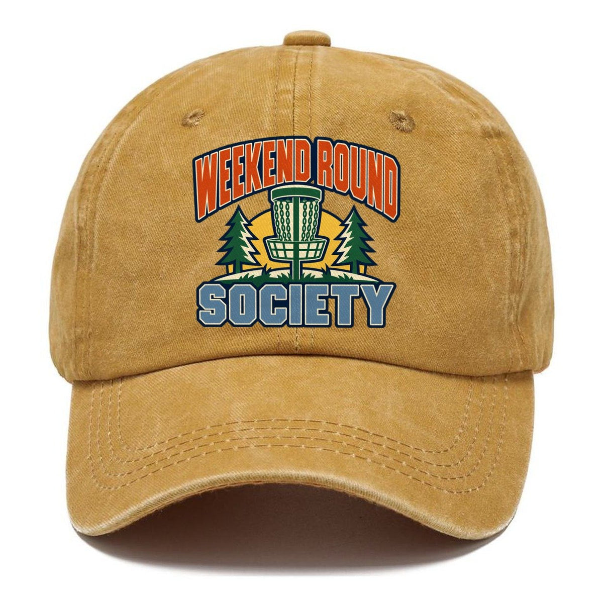 Weekend Round Society Disc Golf Classic Cap – Golden Harvest
