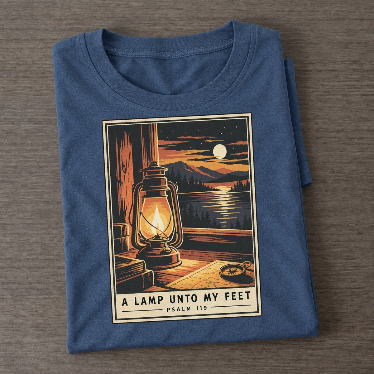 A Lamp Unto My Given Light Classic T-shirt – Twilight Navy