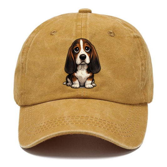 Retro Basset Hound Classic Cap – Golden Harvest