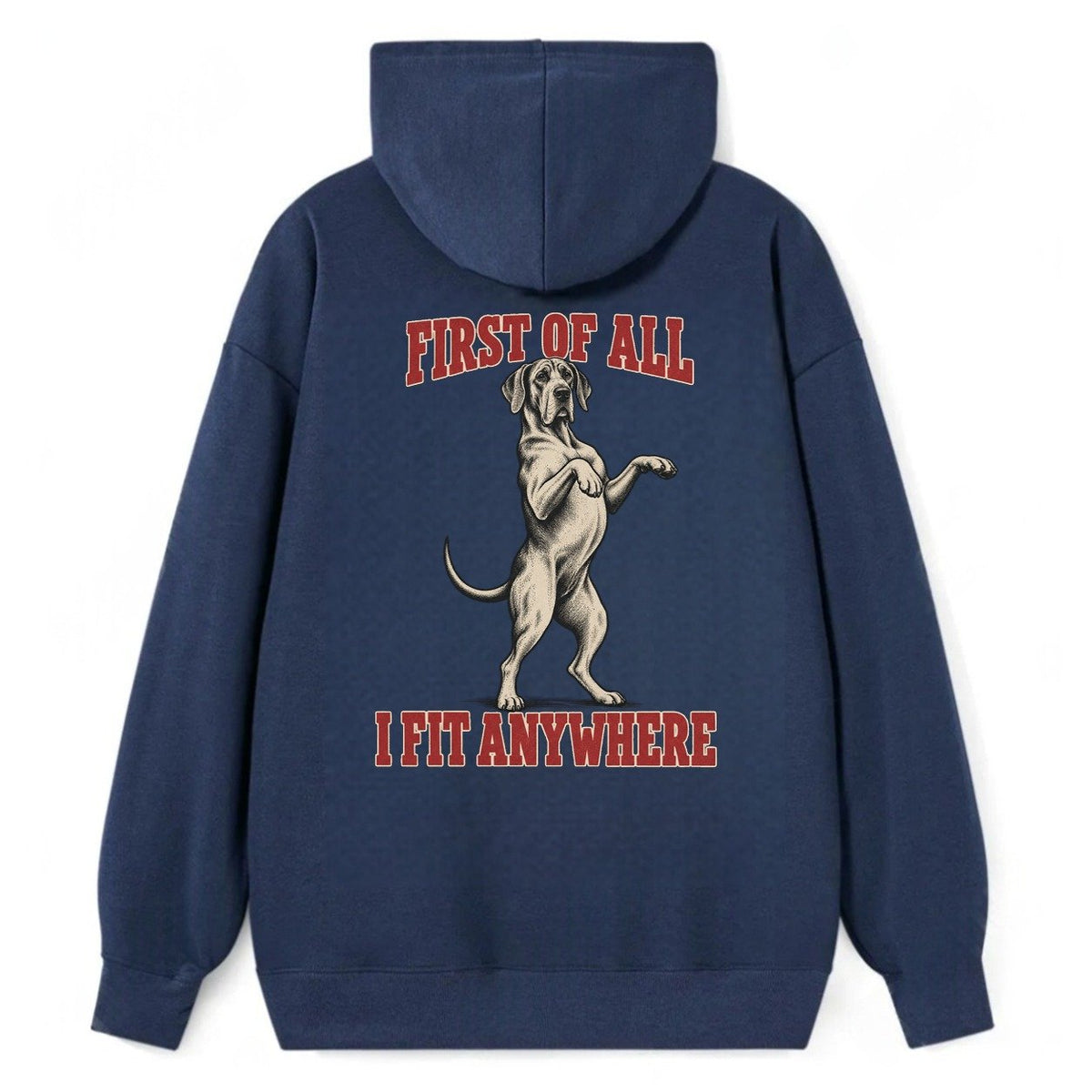 Great Dane Dog Declarations Classic Pullover Hoodie – Navy