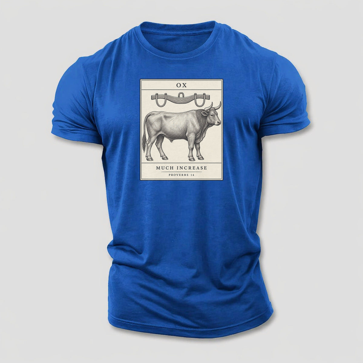Ox Specimen Plate Creature Canticle Cotton T-Shirt – Royal Blue