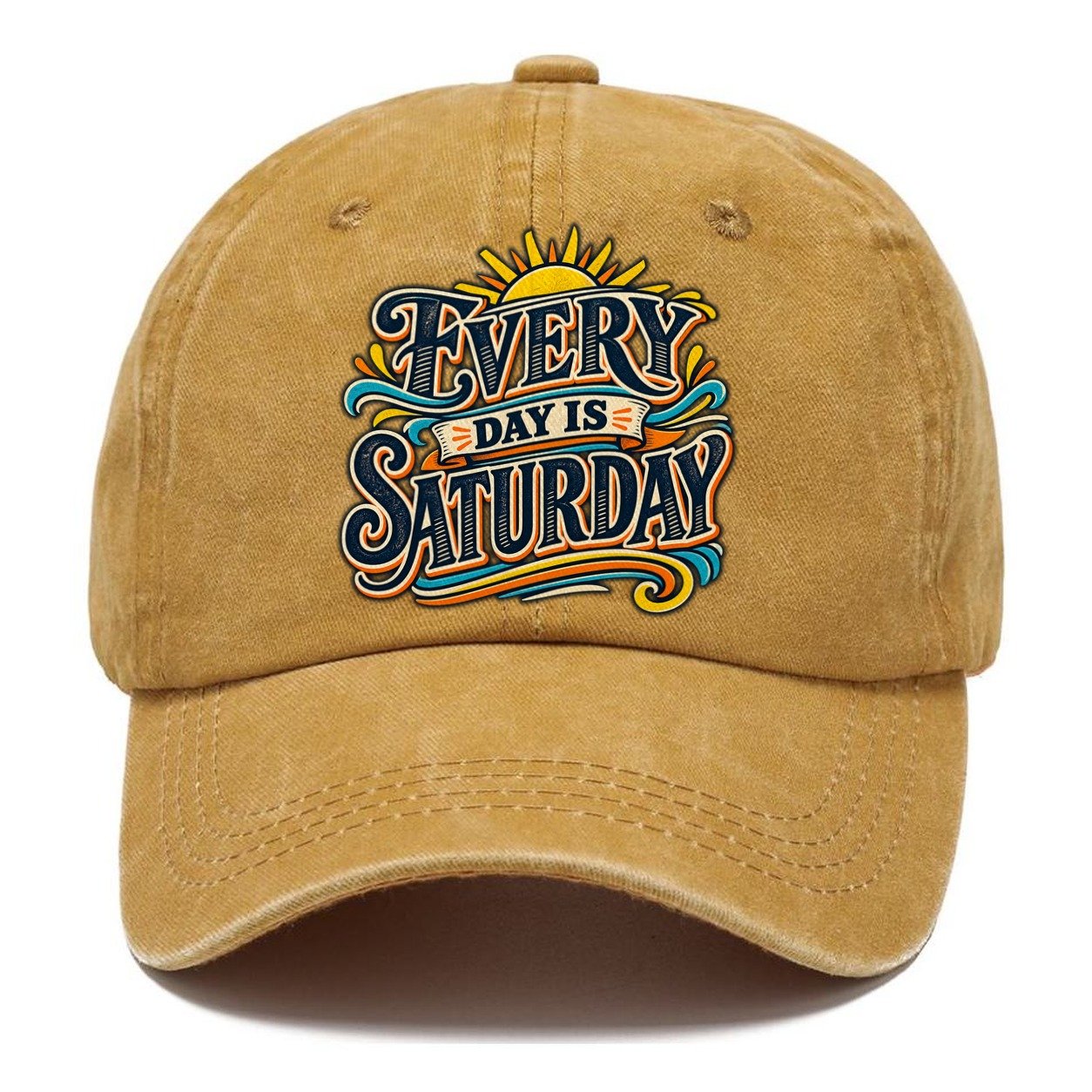 Every Day Is Saturday Retired Living Classic Cap – Golden Harvest