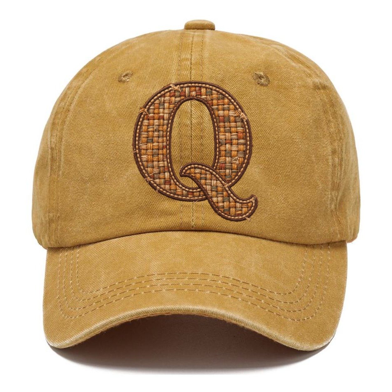Woven Tweed Q Monogram Classic Cap – Golden Harvest