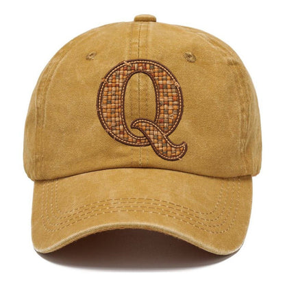 Woven Tweed Q Monogram Classic Cap – Golden Harvest
