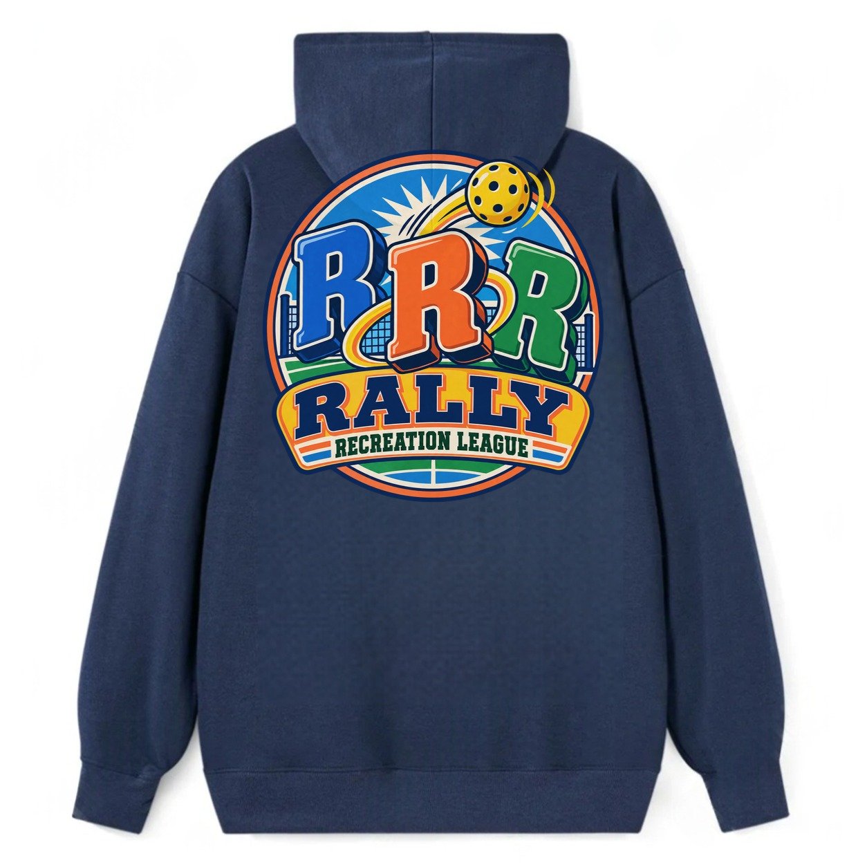Rally Recreation League Pickleball Life Classic Pullover Hoodie – Navy