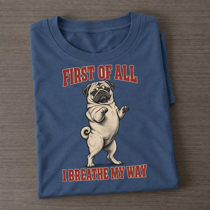 Pug Dog Declarations Classic T-shirt – Twilight Navy