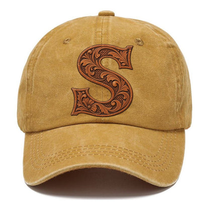 Tooled Leather S Monogram Classic Cap – Golden Harvest