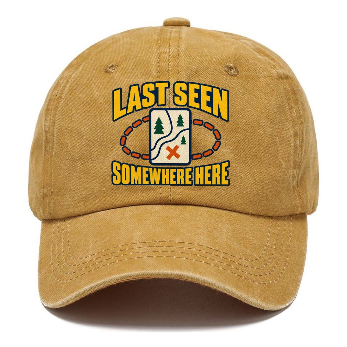 Last Seen Somewhere Here Disc Golf Classic Cap – Golden Harvest