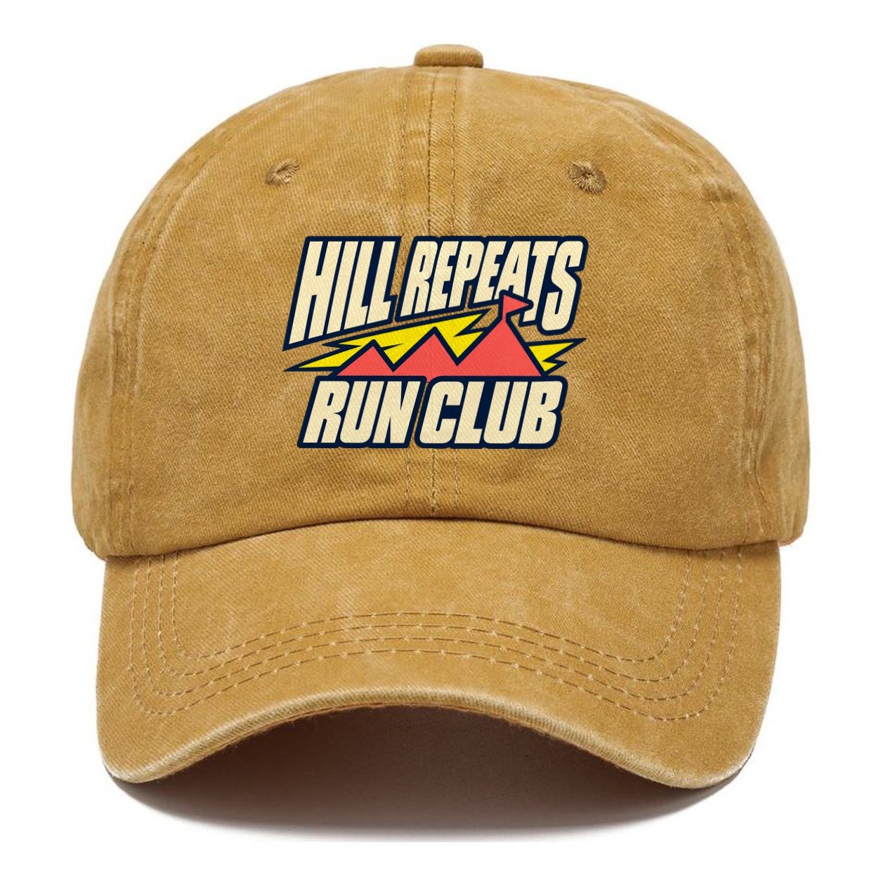 Hill Repeats Run Club 90S Running Clubs Classic Cap – Golden Harvest