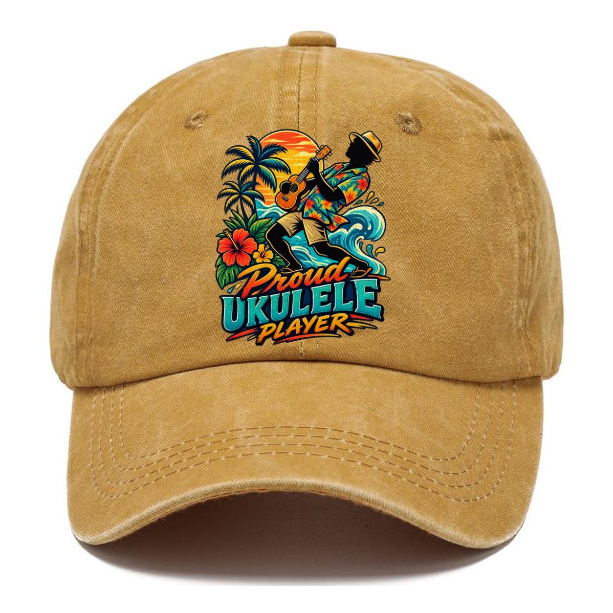 Proud Ukulele Player Music Instruments Classic Cap – Golden Harvest