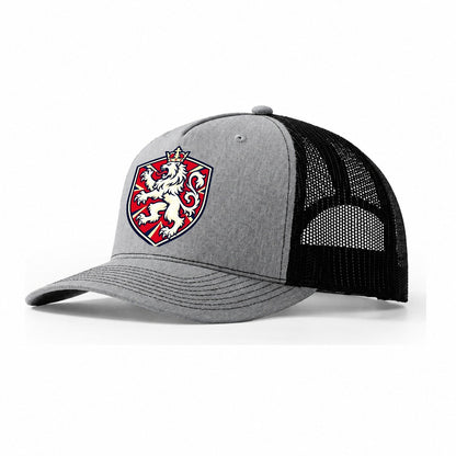 United Kingdom Minimal Emblem Country Logos Trucker Hat – Sport Grey Black