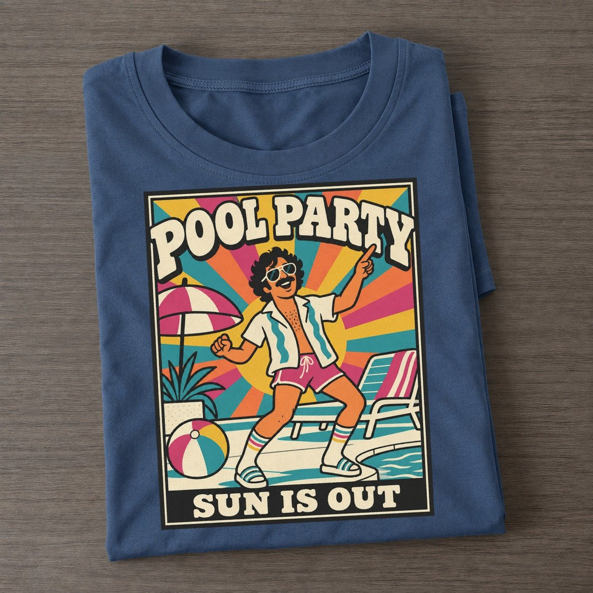 Poolside Boogie Bodies Classic T-shirt – Twilight Navy