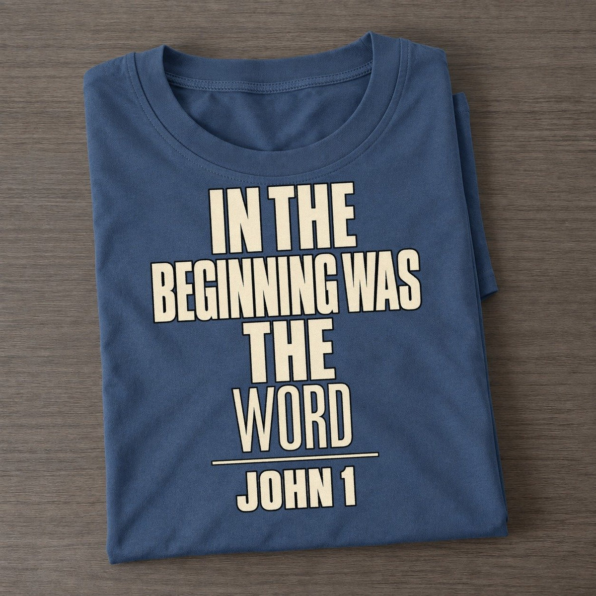 In The Beginning Was Plain Gospel Classic T-shirt – Twilight Navy