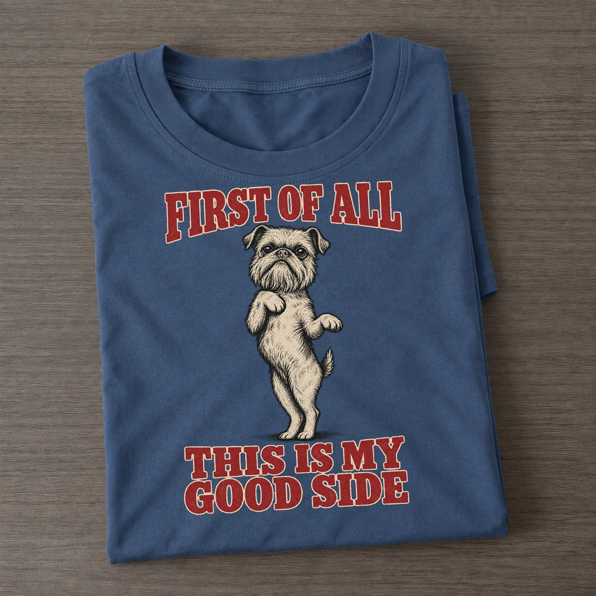 Brussels Griffon Dog Declarations Classic T-shirt – Twilight Navy