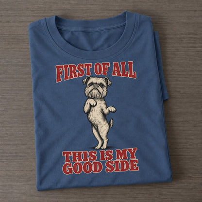 Brussels Griffon Dog Declarations Classic T-shirt – Twilight Navy