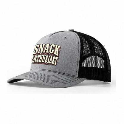 Snack Enthusiast American Wit Trucker Hat – Sport Grey Black