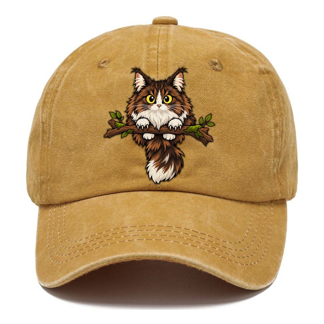 Norwegian Forest Cat Perched Peeking Cats Classic Cap – Golden Harvest
