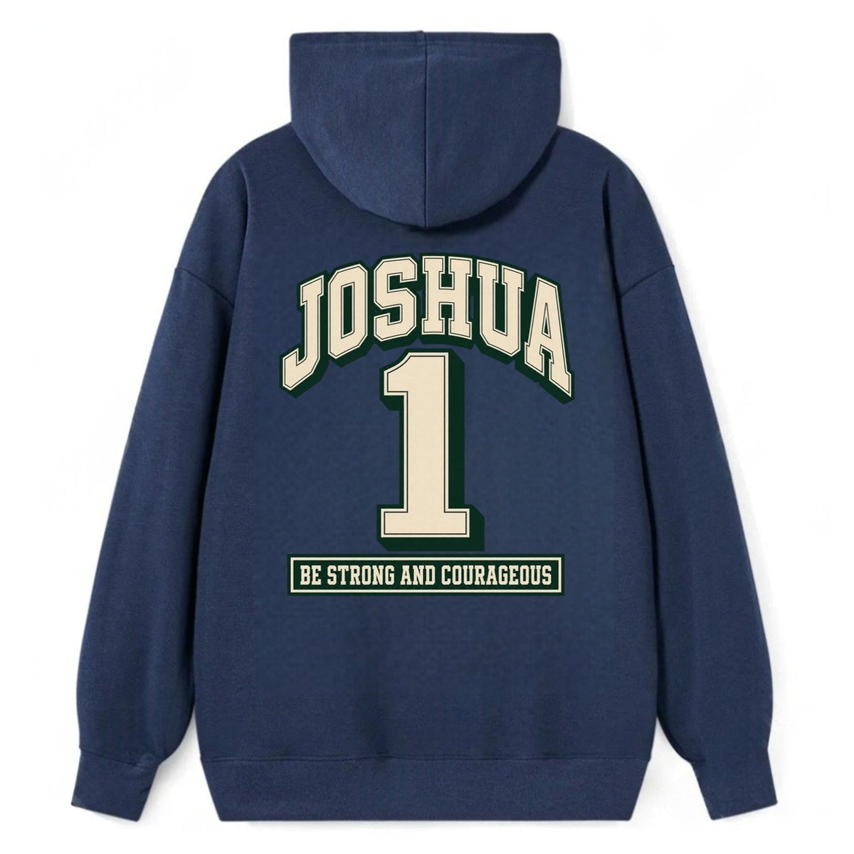 Joshua 1 Varsity Chapel Varsity Classic Pullover Hoodie – Navy