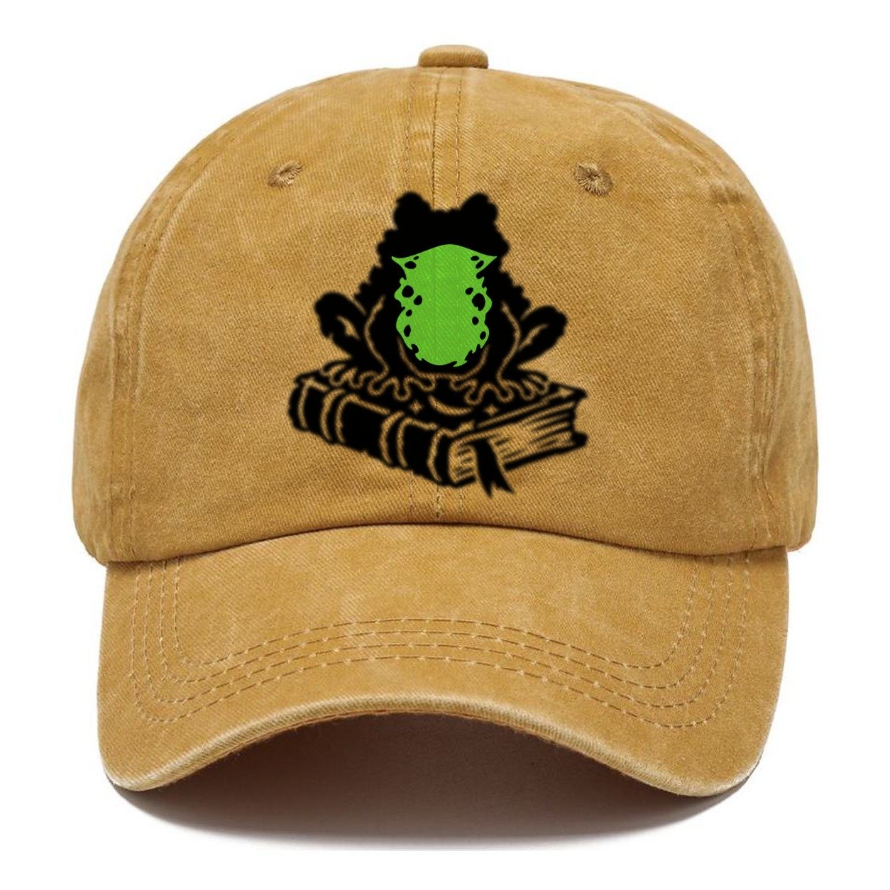 Familiar Toad On A Spellbook Witch Magic Classic Cap – Golden Harvest