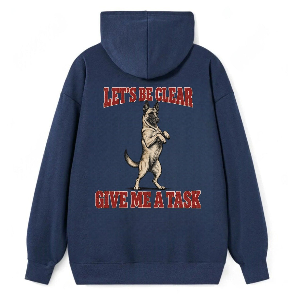 Belgian Malinois Dog Declarations Classic Pullover Hoodie – Navy