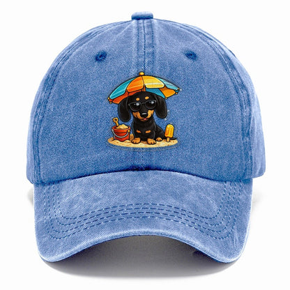 Dachshund Beach Classic Cap – Summer Sky