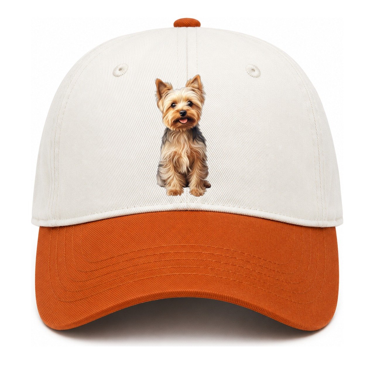 Yorkshire Terrier Dog Two Tone Cap – Orange
