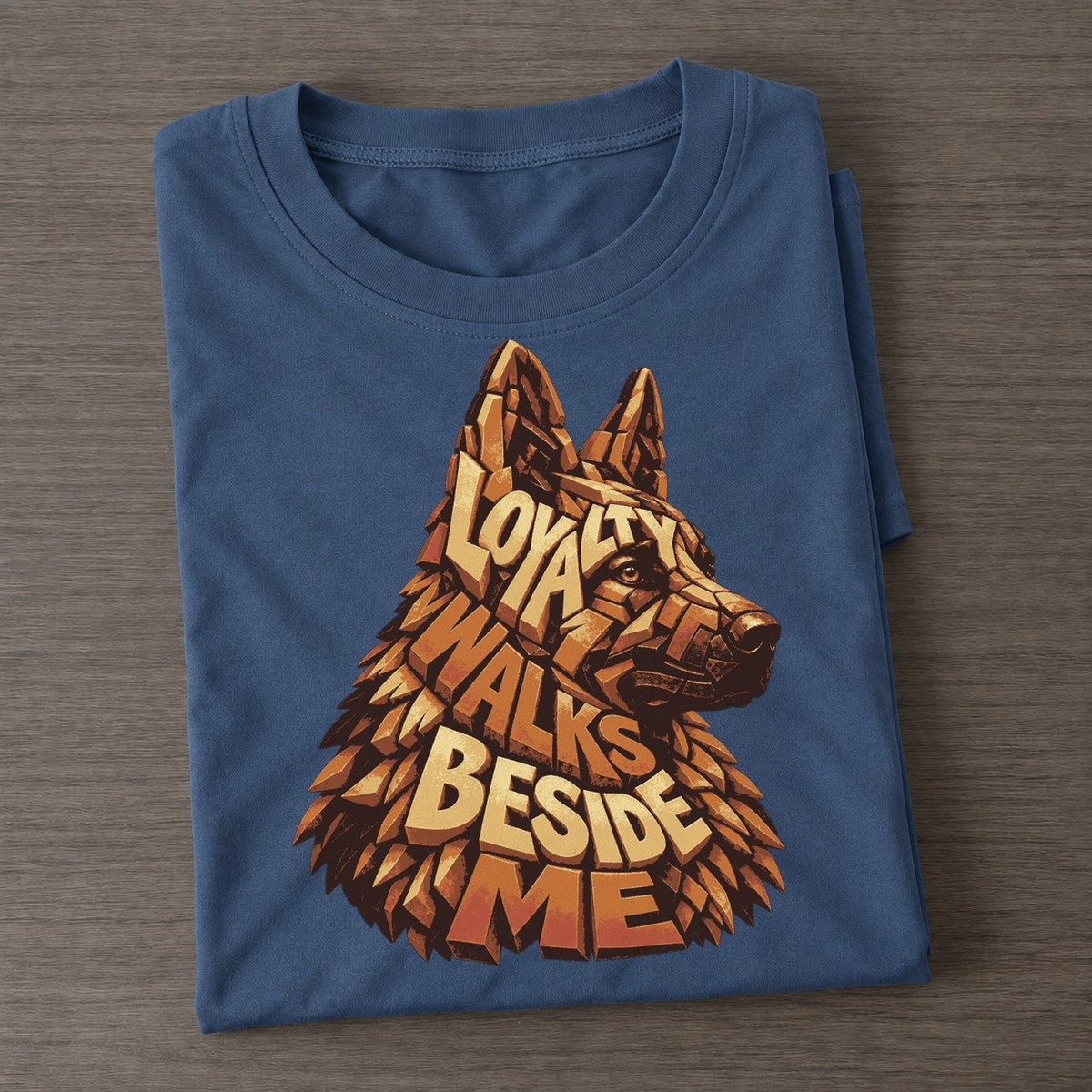 Shepherd Ear Profile Letter Sculpture Classic T-shirt – Twilight Navy