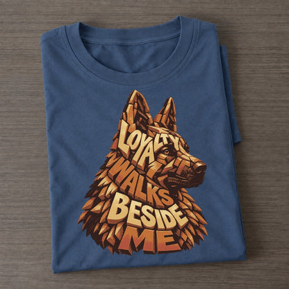 Shepherd Ear Profile Letter Sculpture Classic T-shirt – Twilight Navy