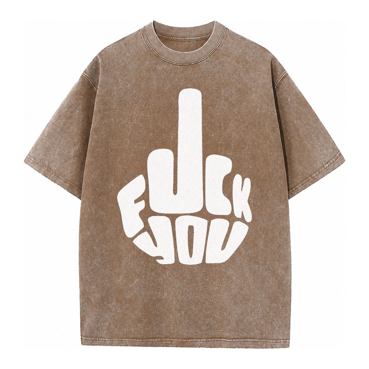 Fuck You Vintage T-shirt – Brown
