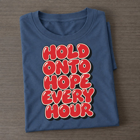 Hold Onto Hope Every Hour Sunday Puff Classic T-shirt – Twilight Navy
