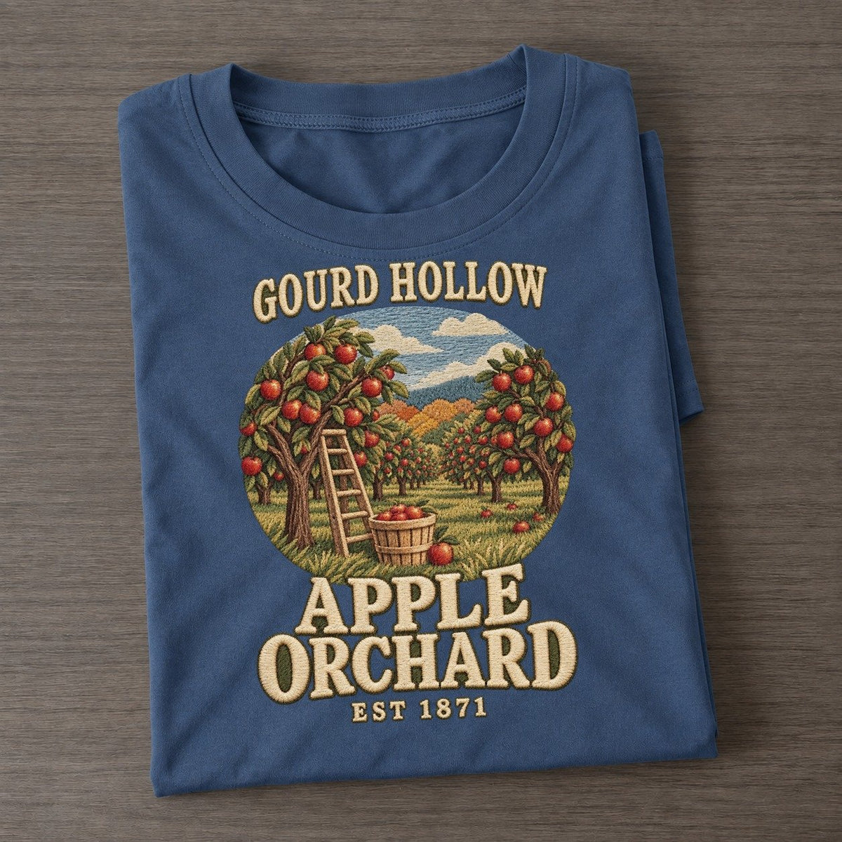 Apple Orchard Gourd Hollow Classic T-shirt – Twilight Navy