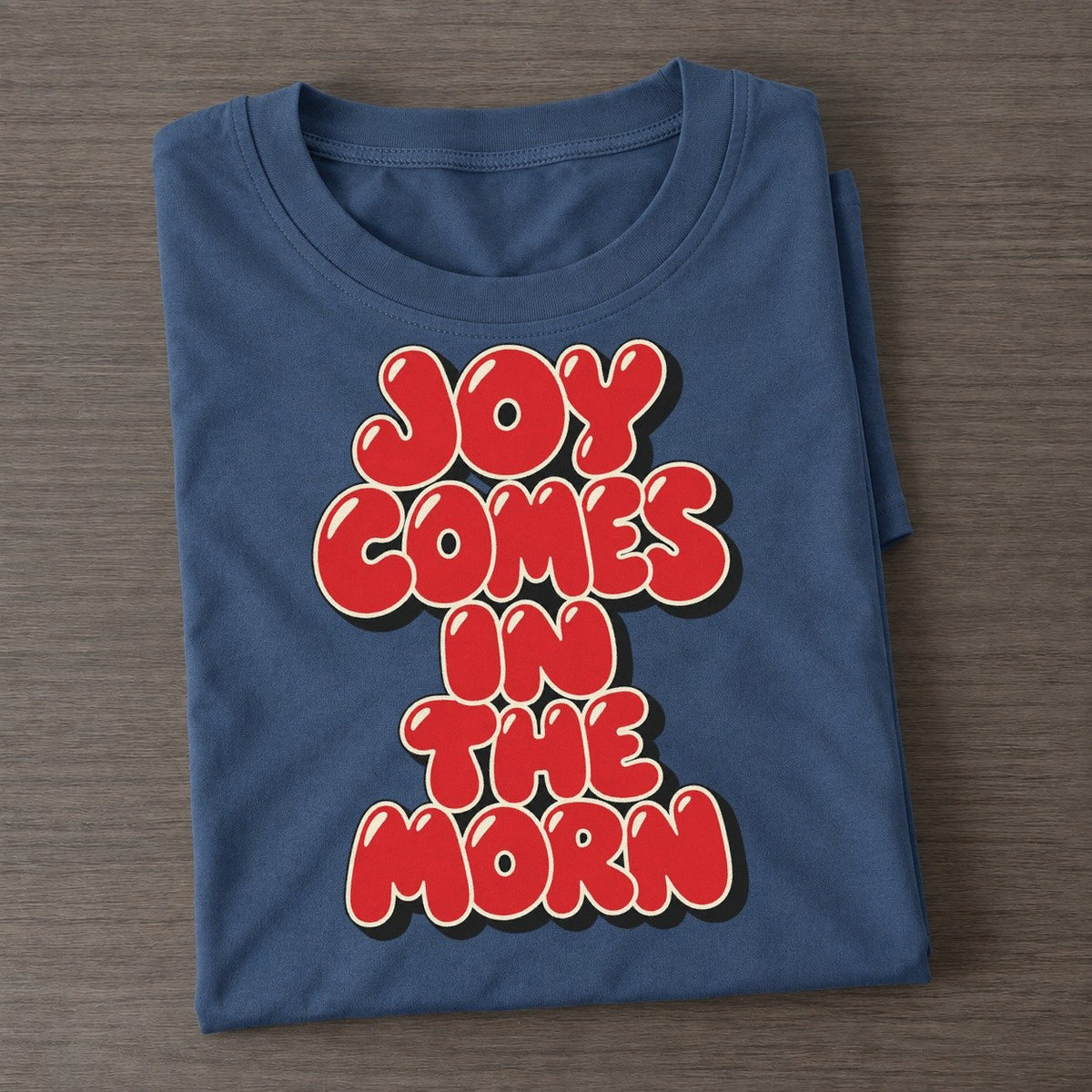 Joy Comes In The Morn Sunday Puff Classic T-shirt – Twilight Navy