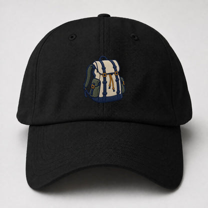 Hiking Backpack Tiny Solo Marks Baseball Cap – Black