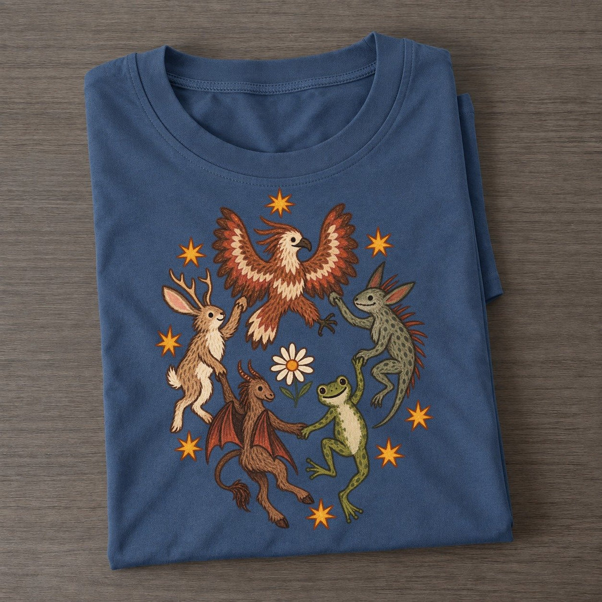 The Whole Band Cryptid Hoedown Classic T-shirt – Twilight Navy