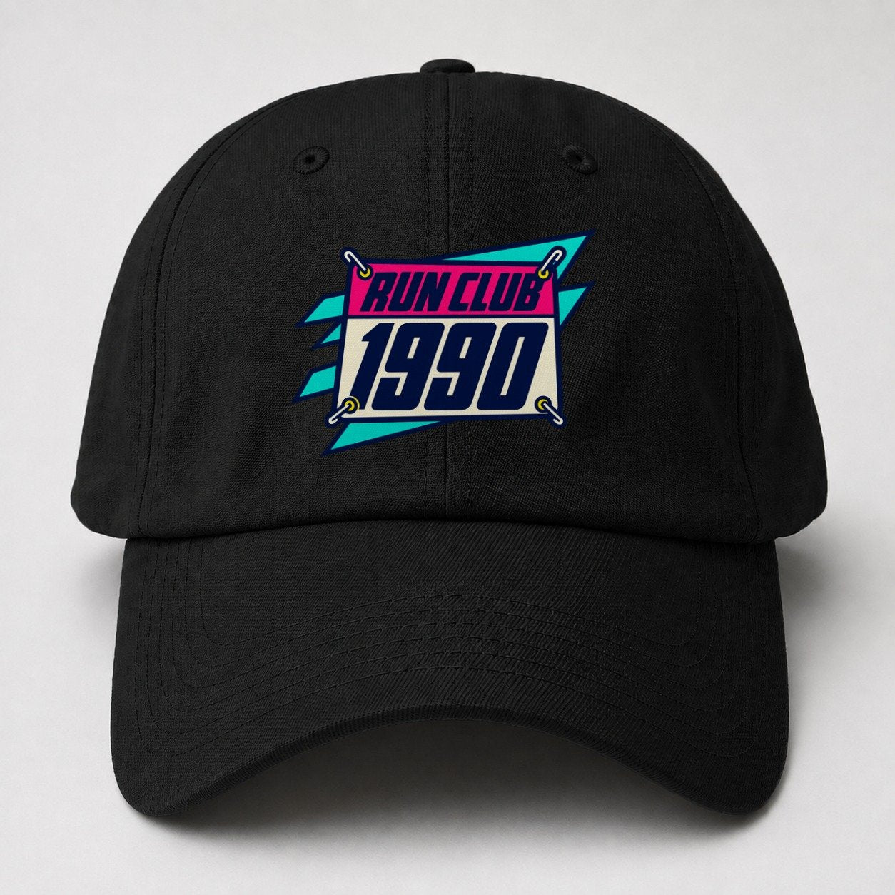 Race Bib 1990 Run Club 90S Running Clubs Baseball Cap – Black