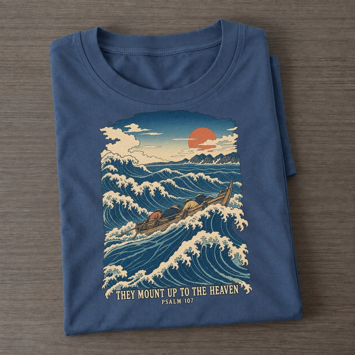 They Mount Up To The Heaven The Great Deep Classic T-shirt – Twilight Navy