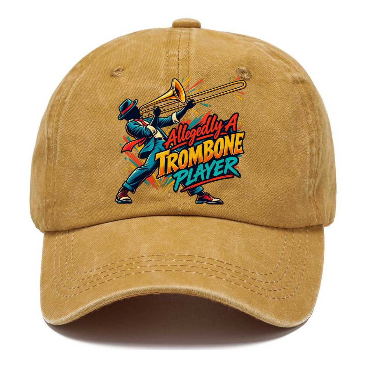 Allegedly A Trombone Player Music Instruments Classic Cap – Golden Harvest