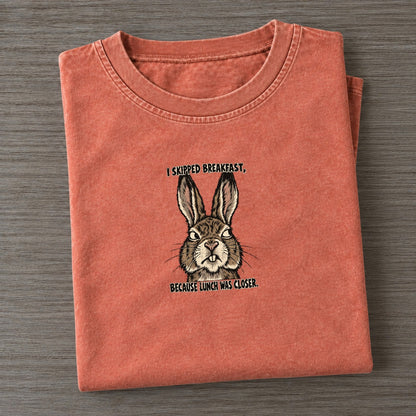 I Skipped Breakfast Feral Logic Vintage T-shirt – Terracotta