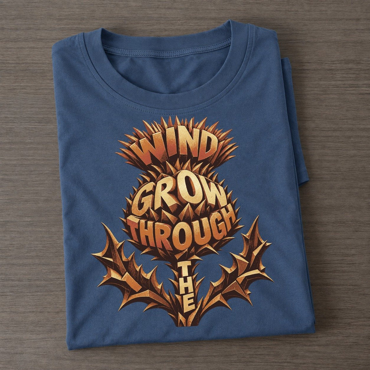 Thistle Bloom Letter Sculpture Classic T-shirt – Twilight Navy