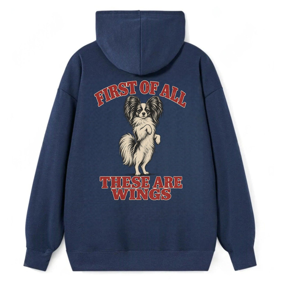 Papillon Dog Declarations Classic Pullover Hoodie – Navy