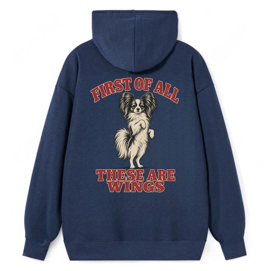 Papillon Dog Declarations Classic Pullover Hoodie – Navy
