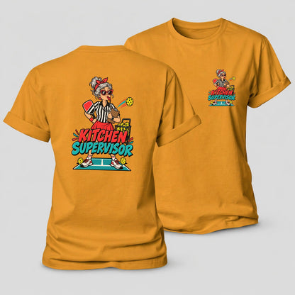 Kitchen Supervisor Pickleball Life Women's Cotton T-Shirt – Ginger Yellow
