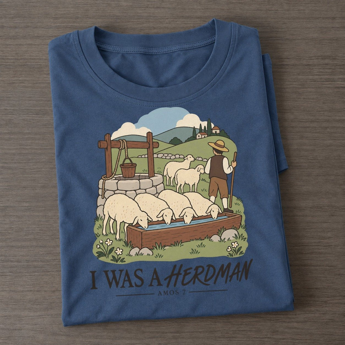 I Was A Herdman The Counting Gate Classic T-shirt – Twilight Navy
